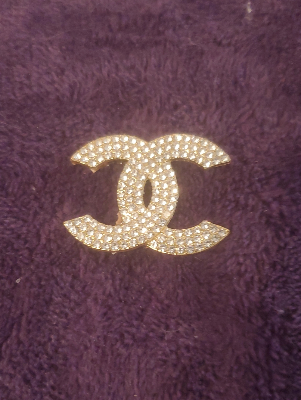 Gold Crystal Interlocking CC-Style